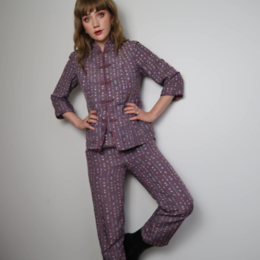 Vintage purple oriental-style two piece set
